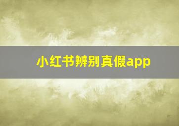 小红书辨别真假app