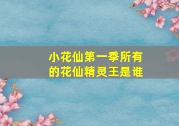 小花仙第一季所有的花仙精灵王是谁