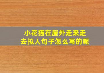 小花猫在屋外走来走去拟人句子怎么写的呢