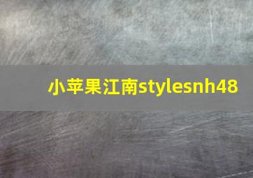 小苹果江南stylesnh48