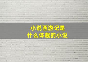 小说西游记是什么体裁的小说