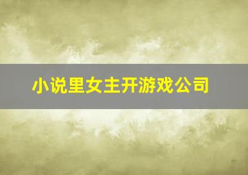 小说里女主开游戏公司