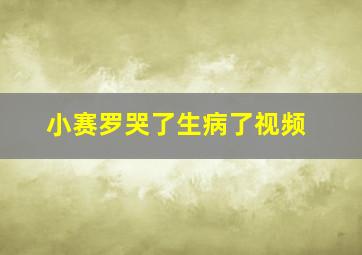 小赛罗哭了生病了视频