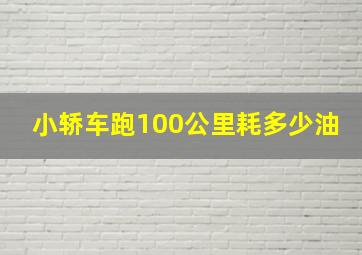 小轿车跑100公里耗多少油