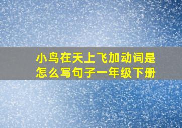 小鸟在天上飞加动词是怎么写句子一年级下册