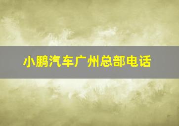 小鹏汽车广州总部电话