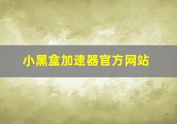 小黑盒加速器官方网站