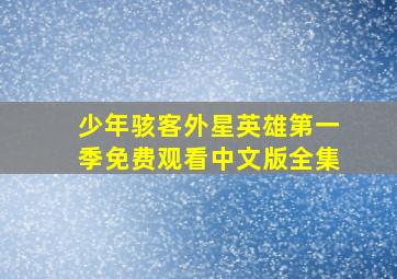 少年骇客外星英雄第一季免费观看中文版全集