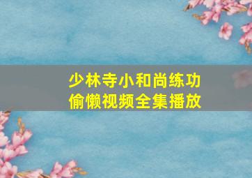 少林寺小和尚练功偷懒视频全集播放