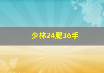 少林24腿36手