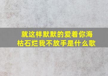 就这样默默的爱着你海枯石烂我不放手是什么歌