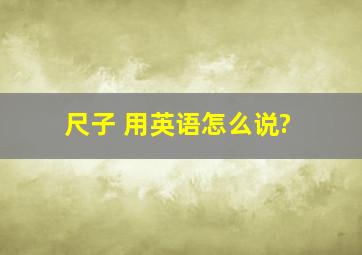 尺子 用英语怎么说?