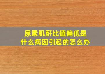 尿素肌酐比值偏低是什么病因引起的怎么办