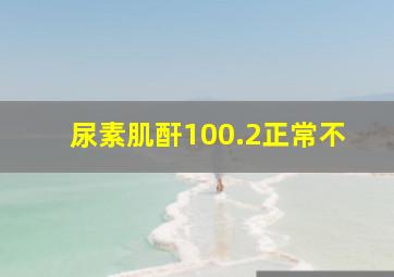 尿素肌酐100.2正常不