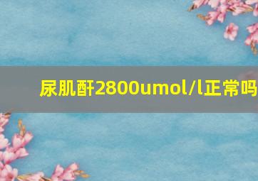 尿肌酐2800umol/l正常吗