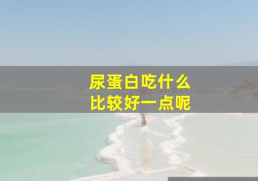 尿蛋白吃什么比较好一点呢