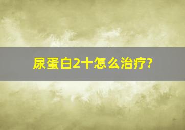 尿蛋白2十怎么治疗?