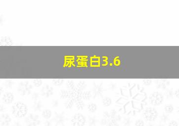 尿蛋白3.6