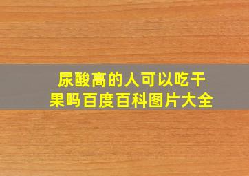 尿酸高的人可以吃干果吗百度百科图片大全