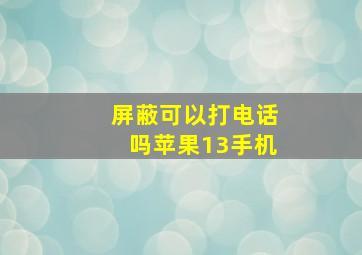 屏蔽可以打电话吗苹果13手机