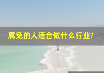 属兔的人适合做什么行业?