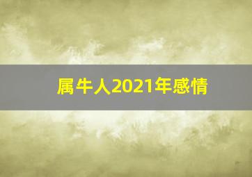 属牛人2021年感情