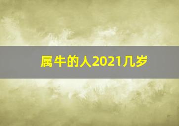 属牛的人2021几岁