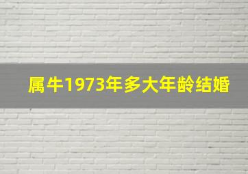 属牛1973年多大年龄结婚