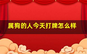 属狗的人今天打牌怎么样