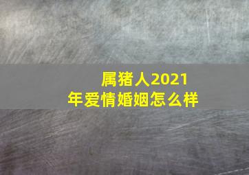 属猪人2021年爱情婚姻怎么样