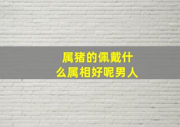 属猪的佩戴什么属相好呢男人