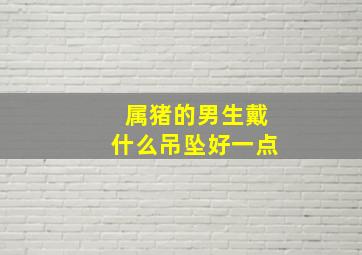 属猪的男生戴什么吊坠好一点