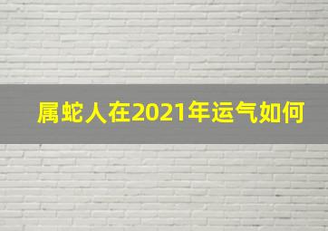 属蛇人在2021年运气如何