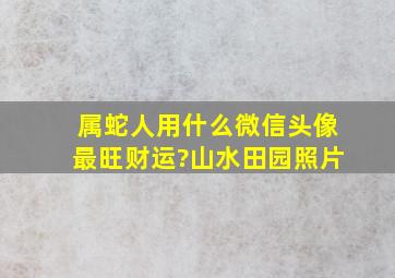 属蛇人用什么微信头像最旺财运?山水田园照片