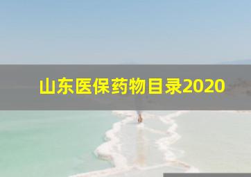 山东医保药物目录2020