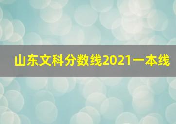 山东文科分数线2021一本线