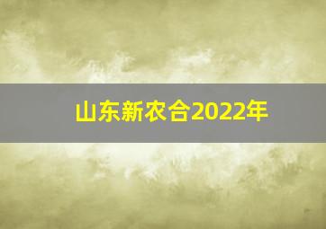 山东新农合2022年