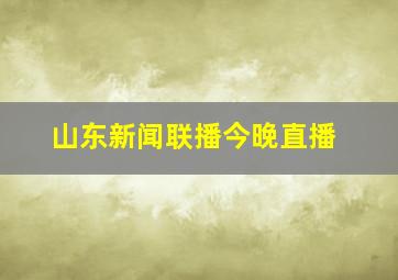 山东新闻联播今晚直播