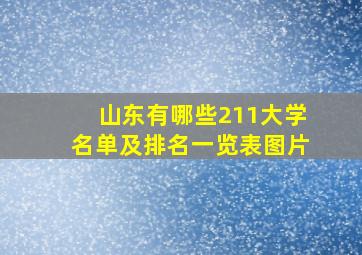 山东有哪些211大学名单及排名一览表图片