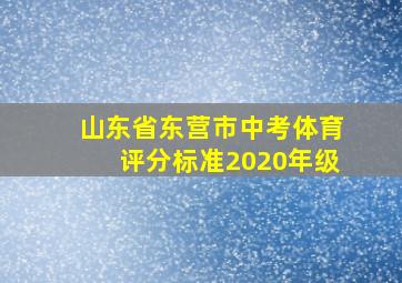 山东省东营市中考体育评分标准2020年级