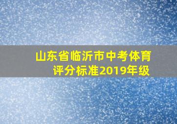 山东省临沂市中考体育评分标准2019年级