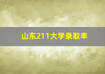 山东211大学录取率