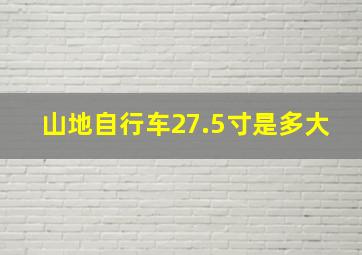 山地自行车27.5寸是多大