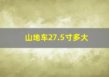 山地车27.5寸多大