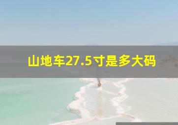 山地车27.5寸是多大码