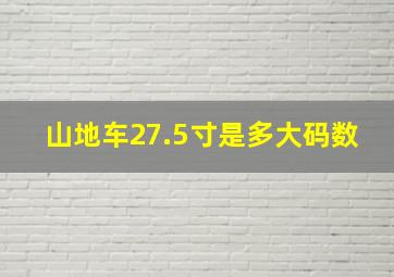 山地车27.5寸是多大码数