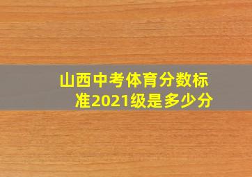 山西中考体育分数标准2021级是多少分