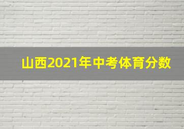 山西2021年中考体育分数