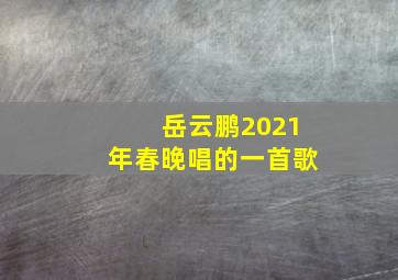 岳云鹏2021年春晚唱的一首歌