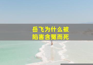 岳飞为什么被陷害含冤而死